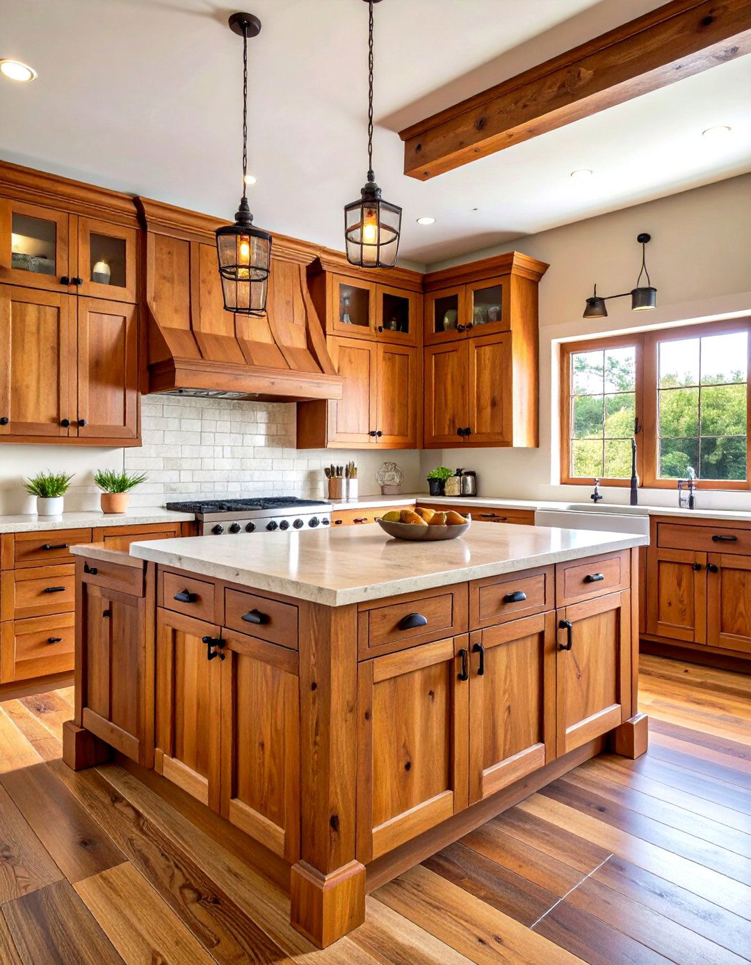 Rustic Wood Cabinet Finishes - 24 Southwestern Kitchen Ideas