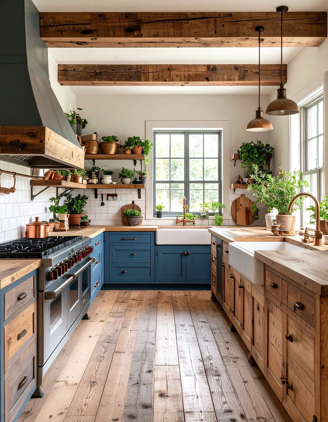 Rustic Wood Galley Kitchen - 24 Galley Kitchen Ideas