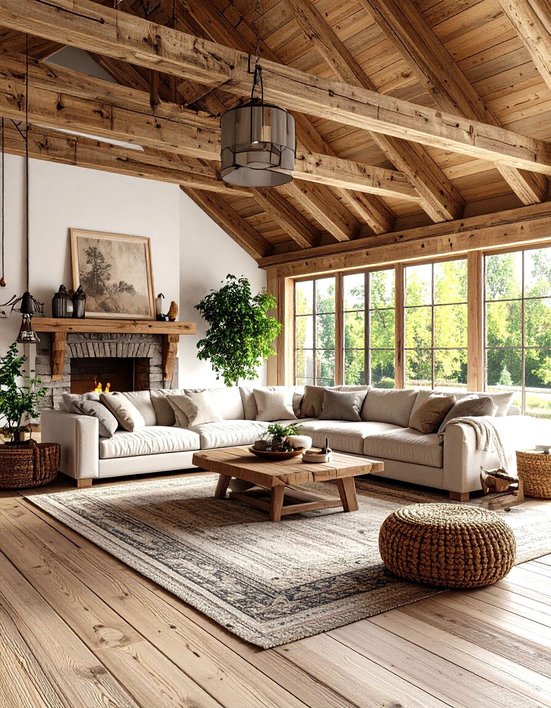 Rustic Wood Living Room