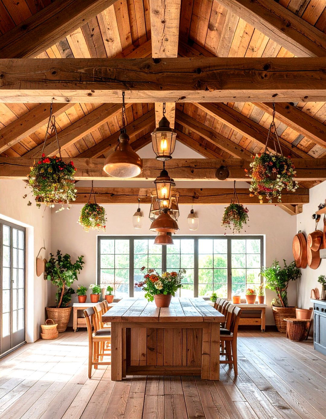 Rustic Wooden Beam Ceilings - 24 Cottagecore Interior Design Ideas