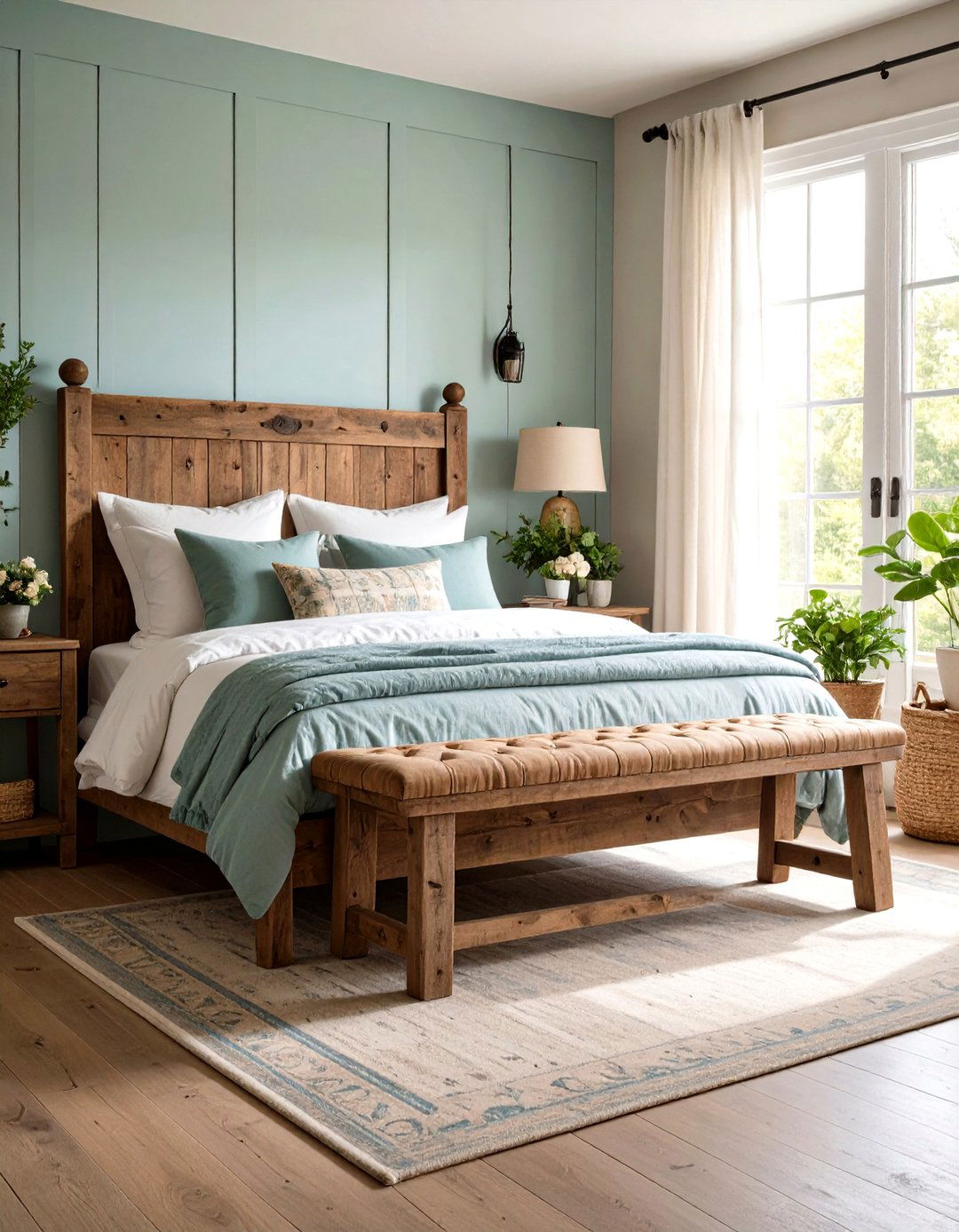 Rustic Wooden Bedroom Bench - 24 Bedroom Bench Ideas