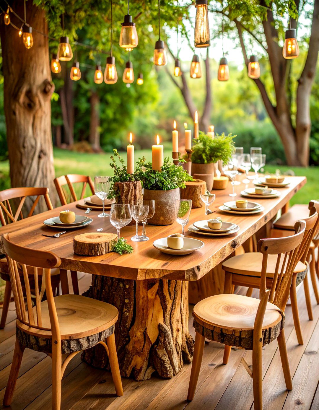 Rustic Wooden Element Design - 24 Friendsgiving Decor Ideas