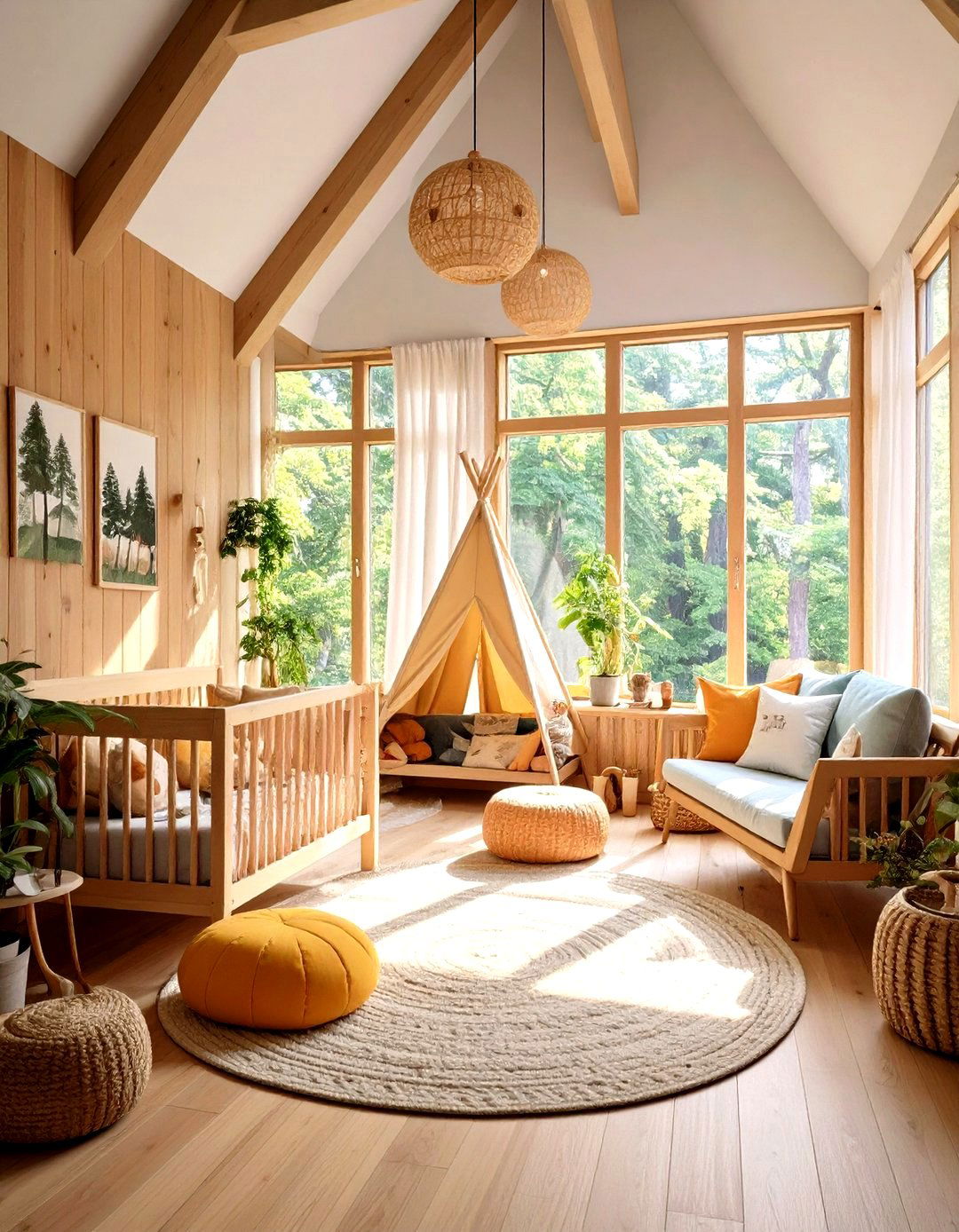 Rustic Woodland Cottage Nursery - 24 Vintage Nursery Ideas