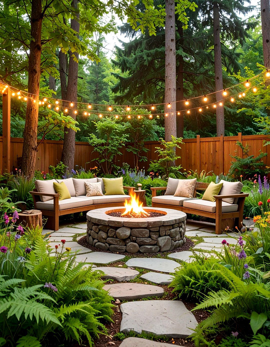 Rustic Woodland Fire Pit Retreat - 24 Backyard Fire Pit Ideas Landscaping