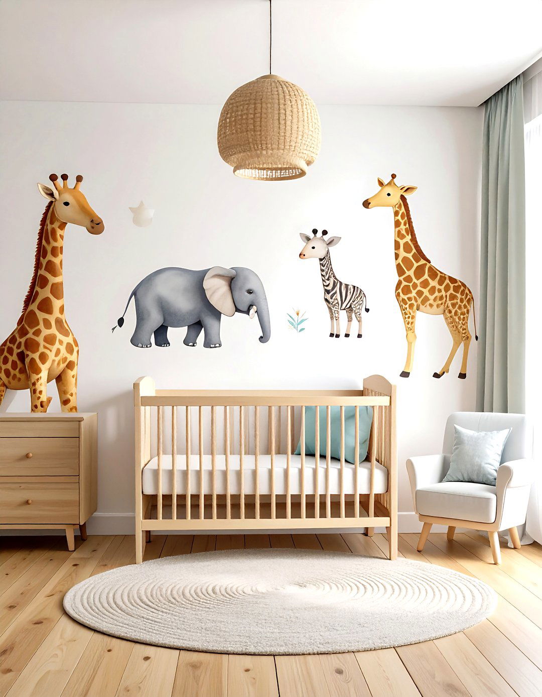 Safari Animal Wall Decals - 24 Safari Nursery Decor Ideas
