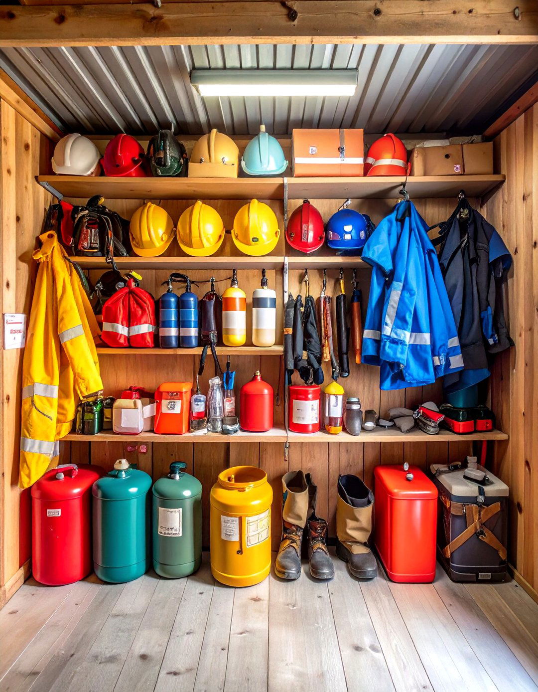 Safety Equipment Organization - 24 Shed Organization Ideas