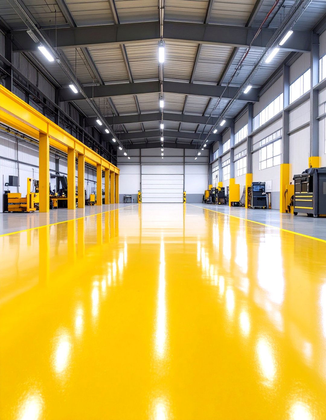 Safety Yellow Industrial Concrete Floor Paint - 24 Indoor Concrete Floor Paint Ideas