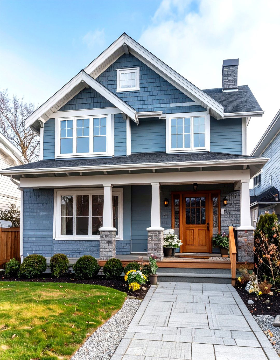 Sage Gray Scandinavian Influence - 24 Painted Brick Houses