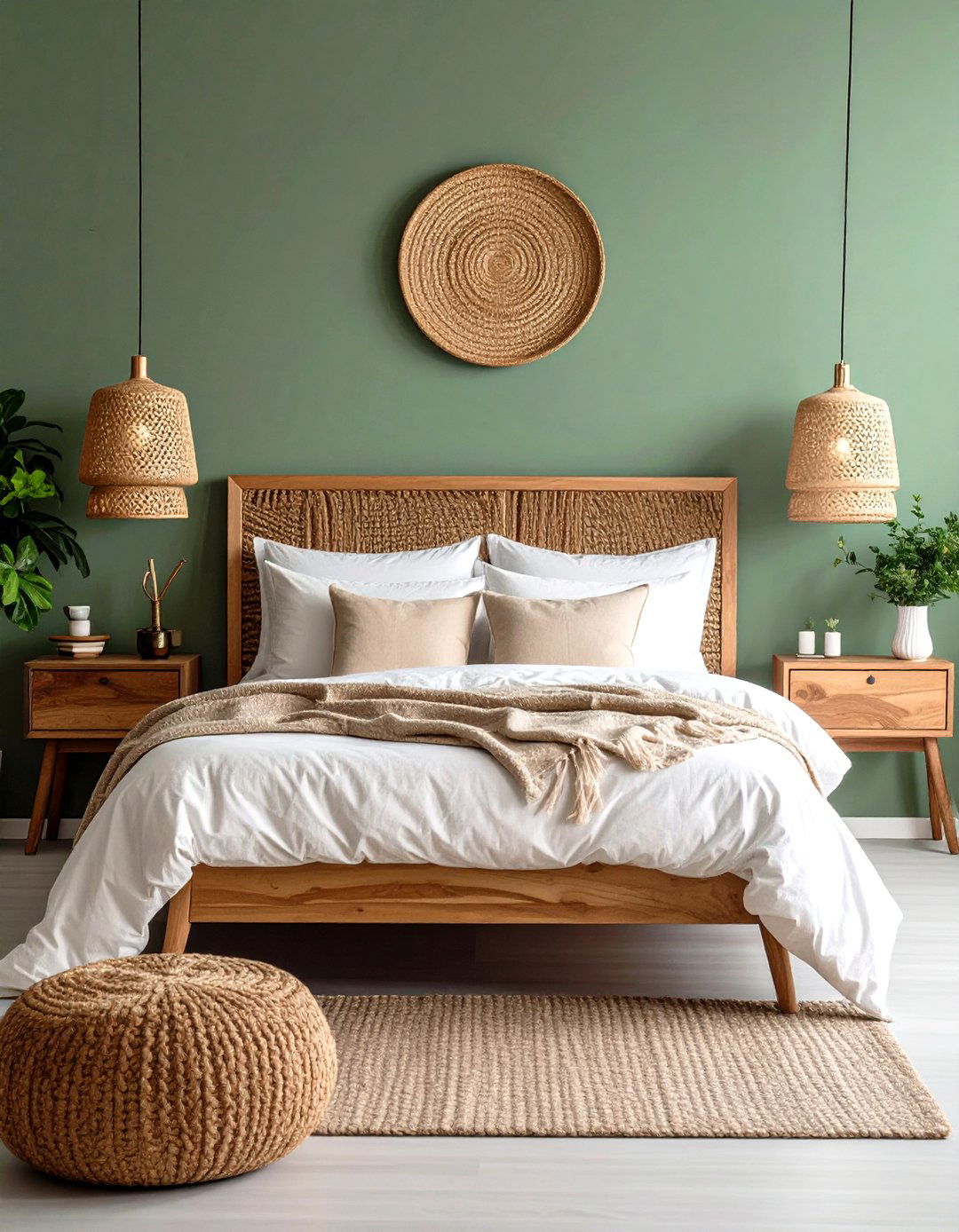 Sage Green Accent Wall Bedroom - 24 Green Bedroom Ideas