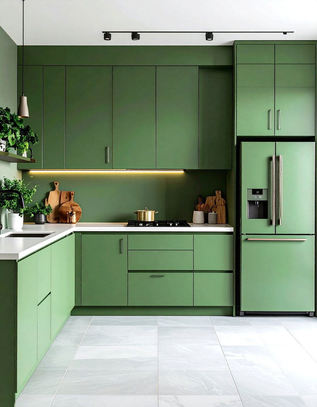 Sage Green Appliance Integration - 24 Sage Green Kitchen Ideas
