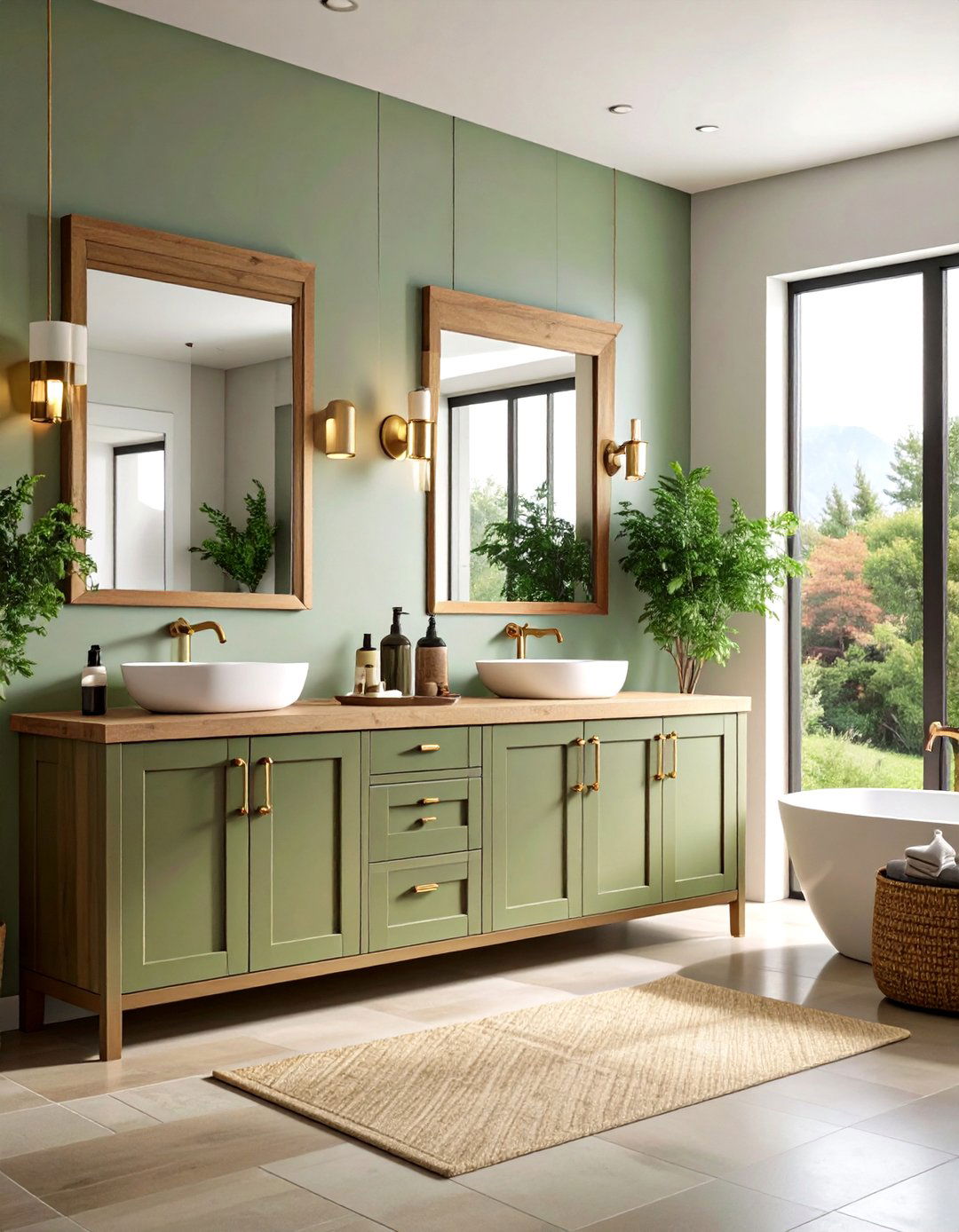 Sage Green Bathroom Cabinets - 24 Bathroom Cabinet Color Ideas