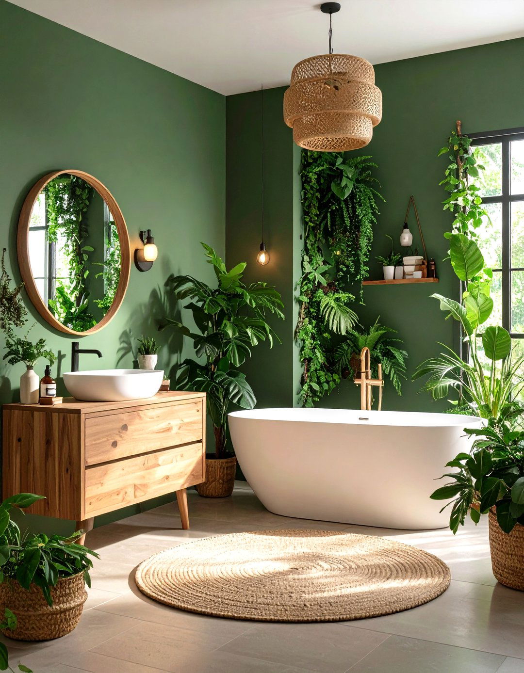 Sage Green Bathroom Tranquility - 24 Colorful Room Ideas