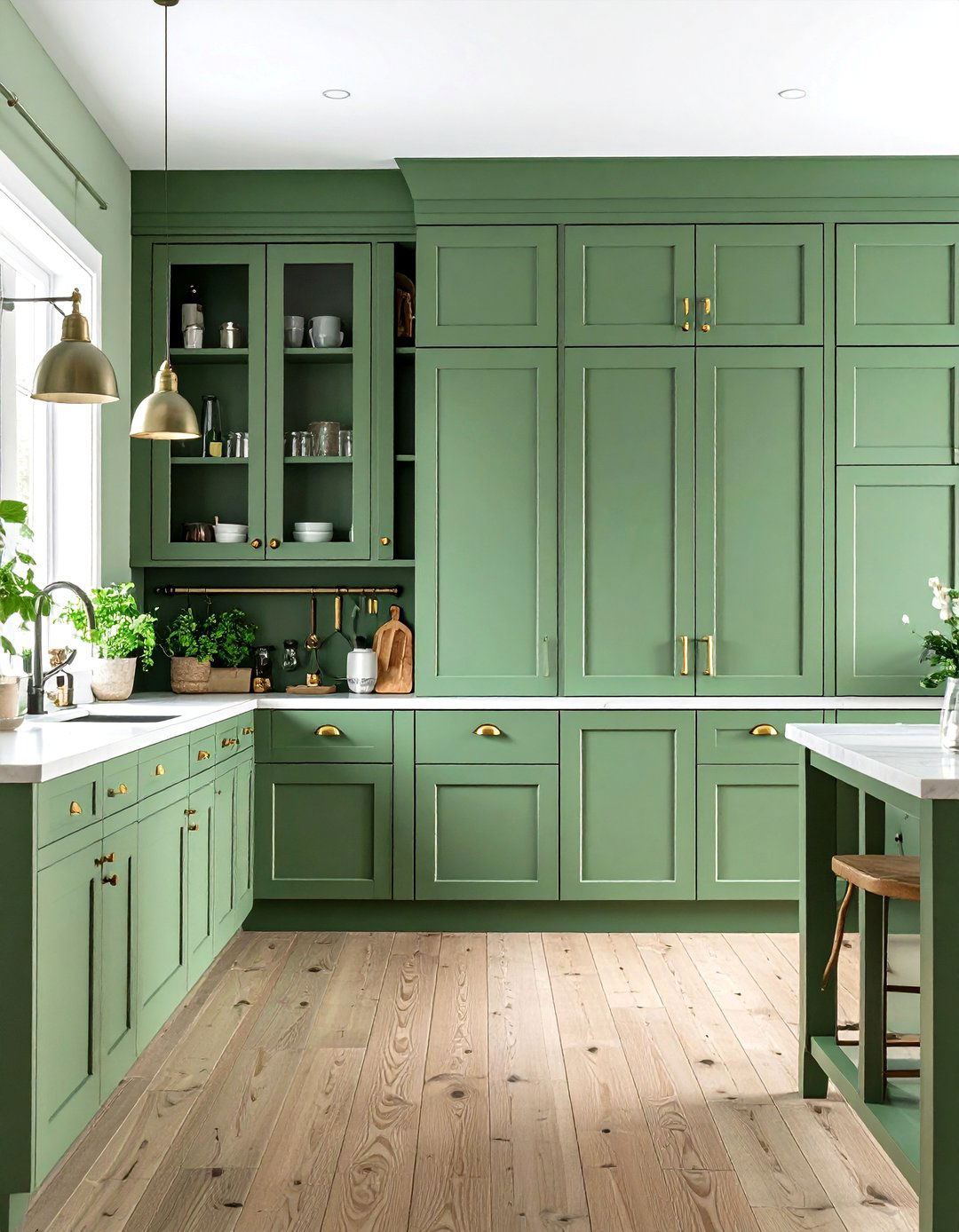 Sage Green Built in Cabinetry and Storage Solutions - 24 Sage Green Decor Ideas