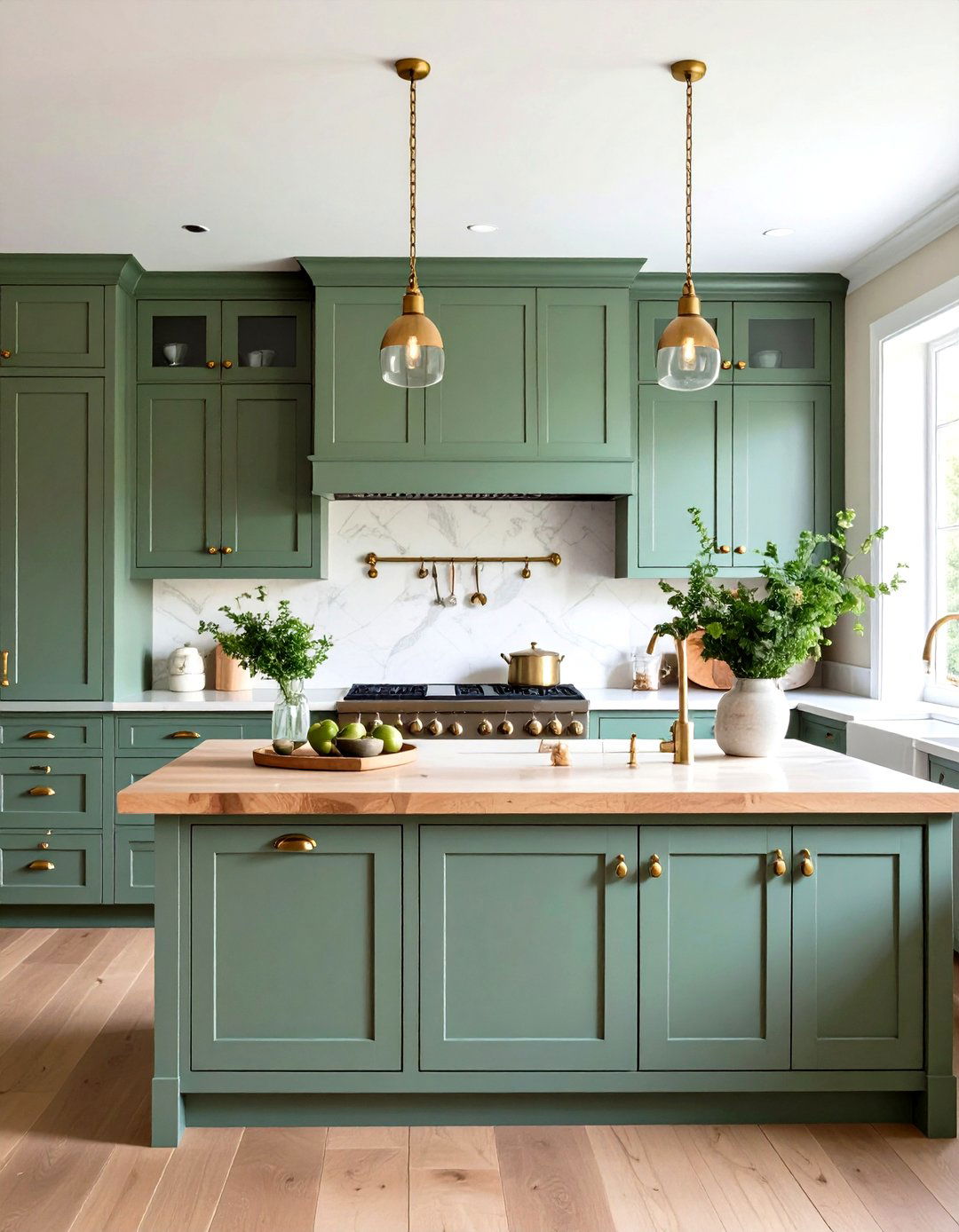 Sage Green Cabinet Palette - 24 Cottage Kitchen Ideas