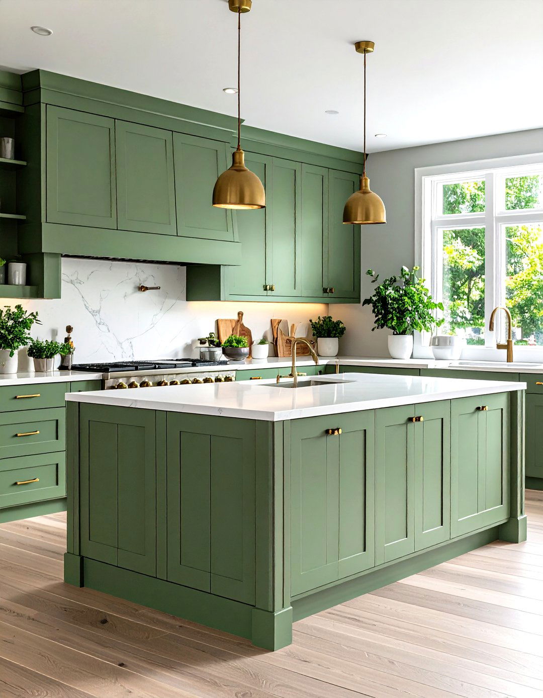 Sage Green Calming Shiplap Oasis - 24 Shiplap Kitchen Island Ideas