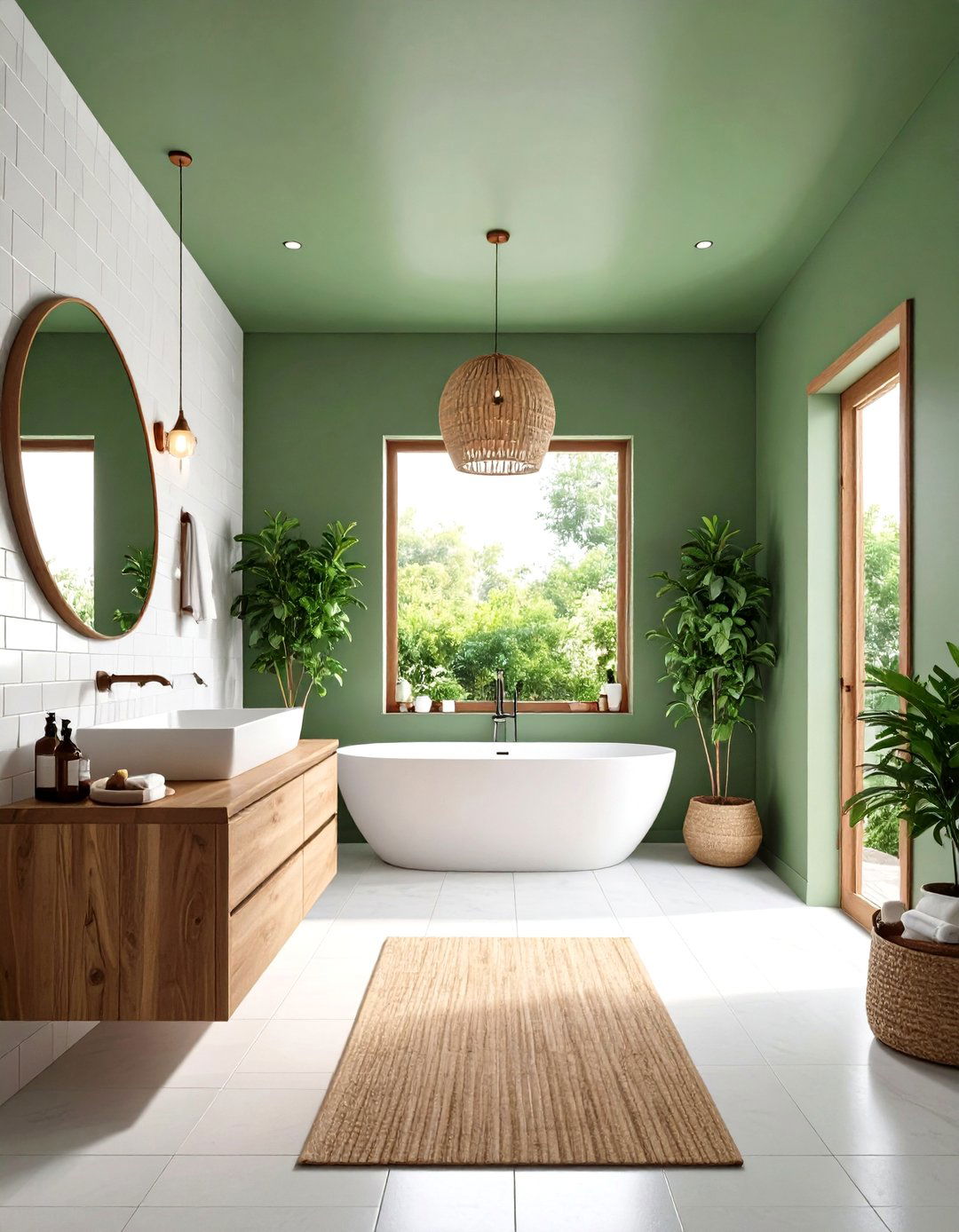 Sage Green Ceiling Serenity - 24 Ceiling Paint Ideas