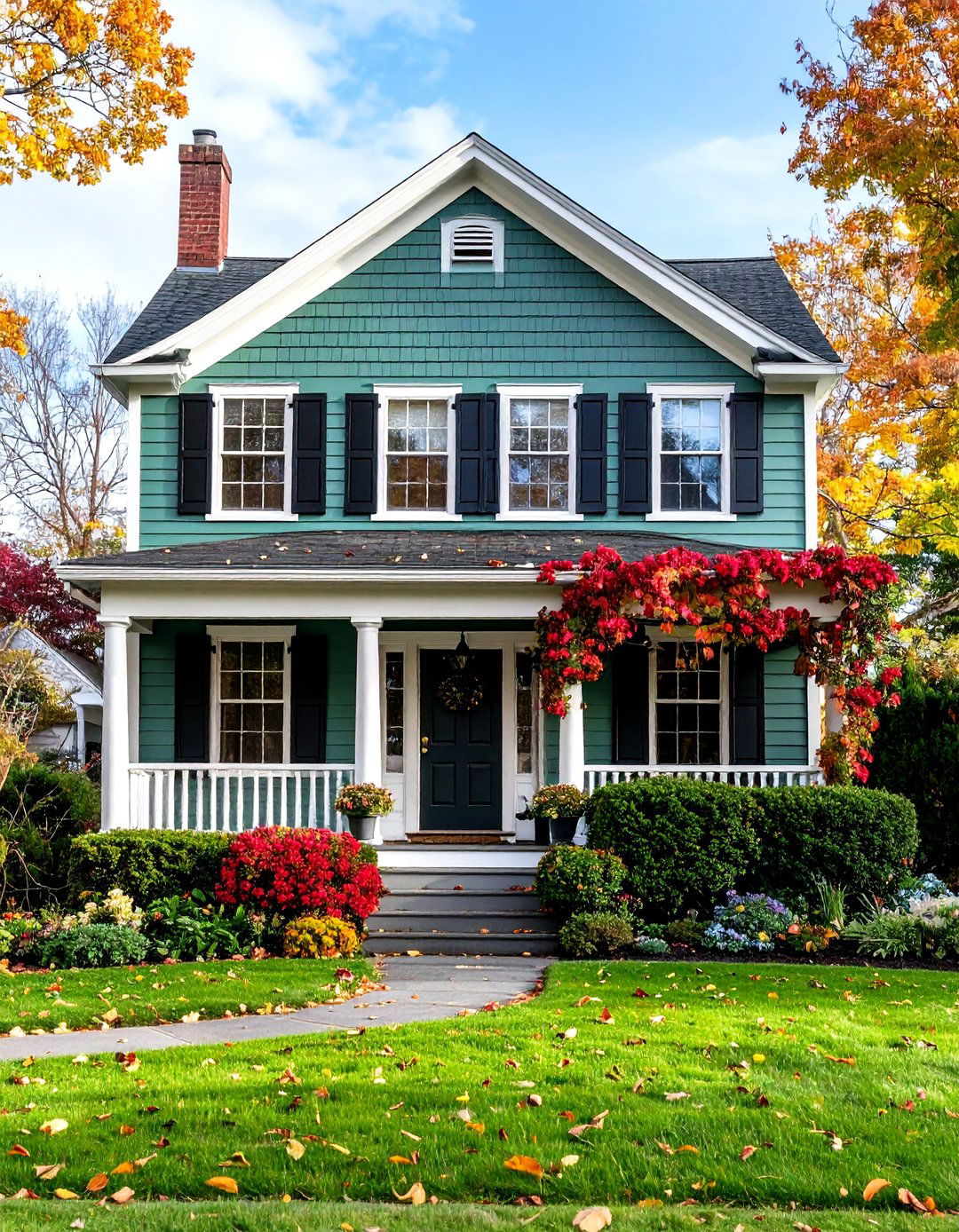 Sage Green Colonial Revival - 24 Sage Green House Exterior Ideas