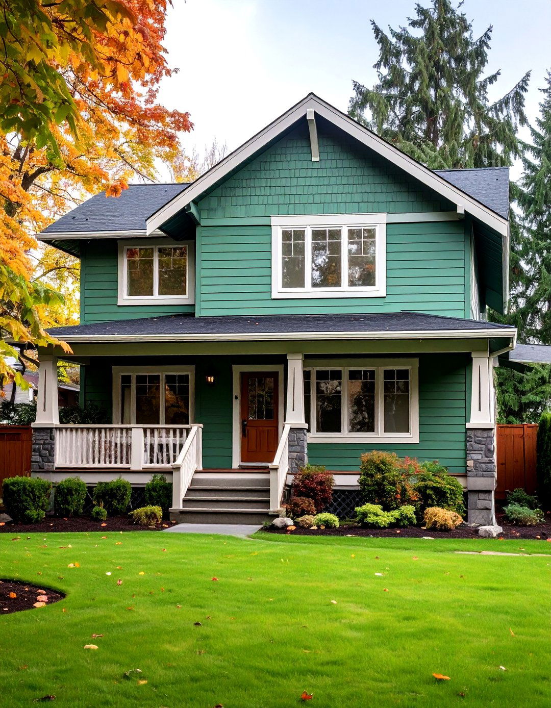 Sage Green Exterior Applications - 24 House Siding Colors