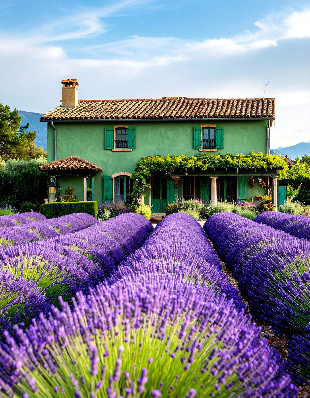 Sage Green French Country Manor - 24 Sage Green House Exterior Ideas