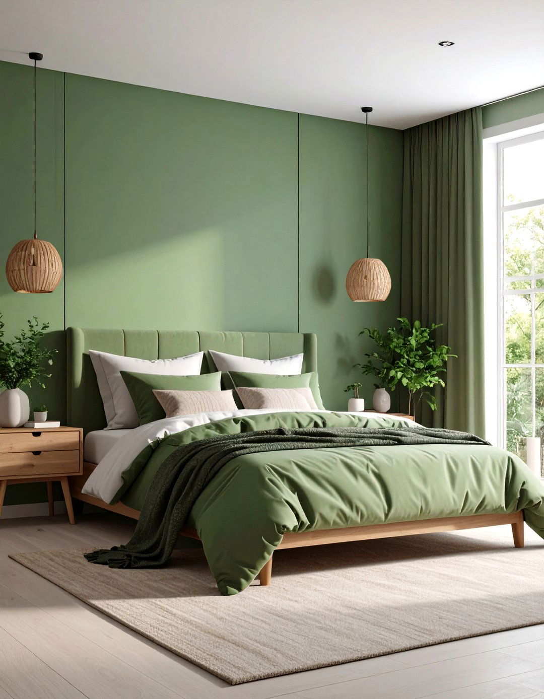 Sage Green Guest Bedroom Serenity - 24 Monochromatic Color Schemes for Rooms