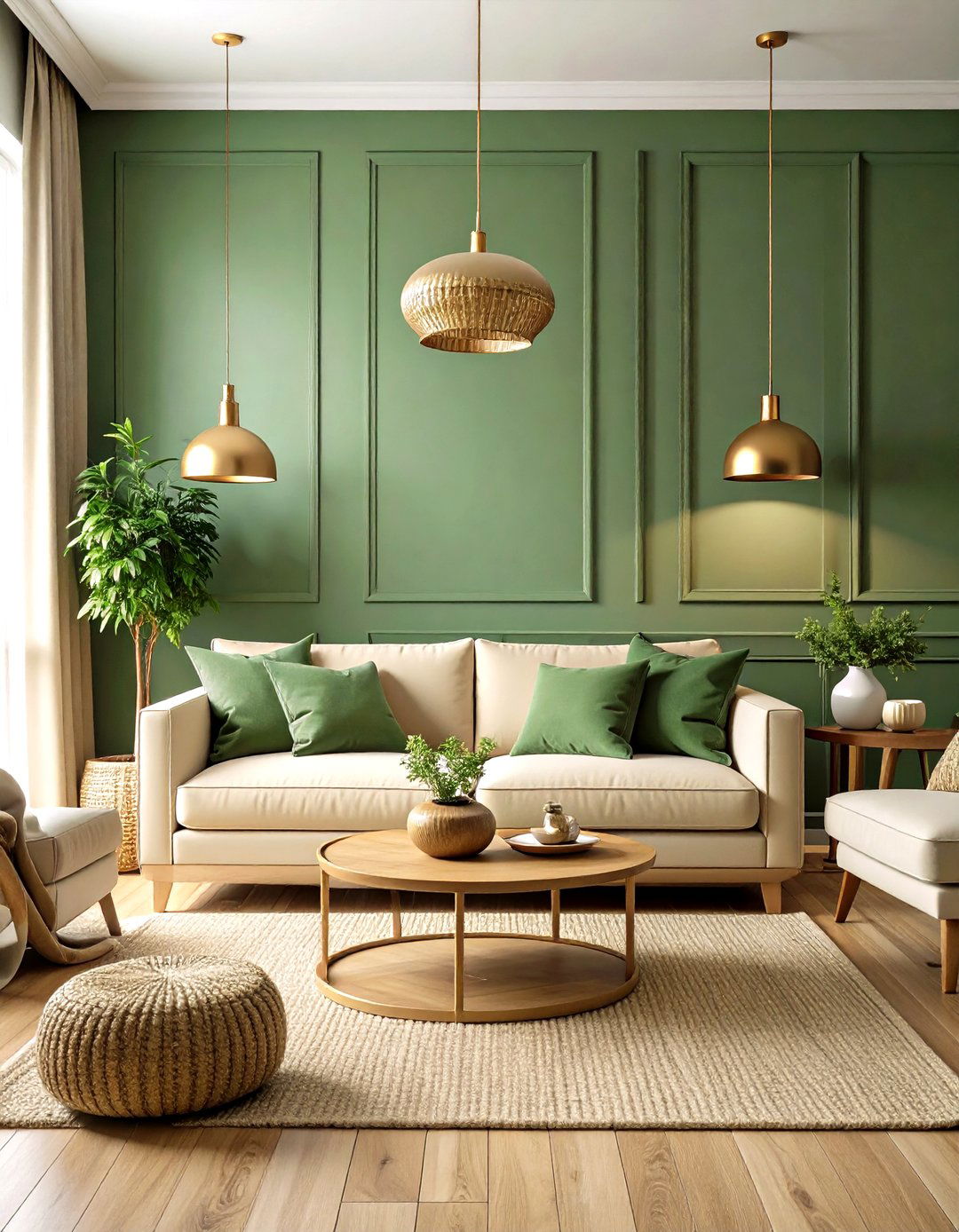 Sage Green Living Room Tranquility - 24 Colorful Room Ideas