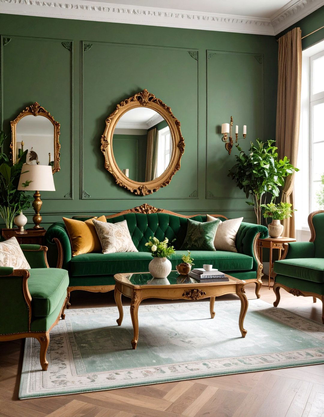 Sage Green Living Room with Vintage Elements - 24 Sage Green Living Room Ideas