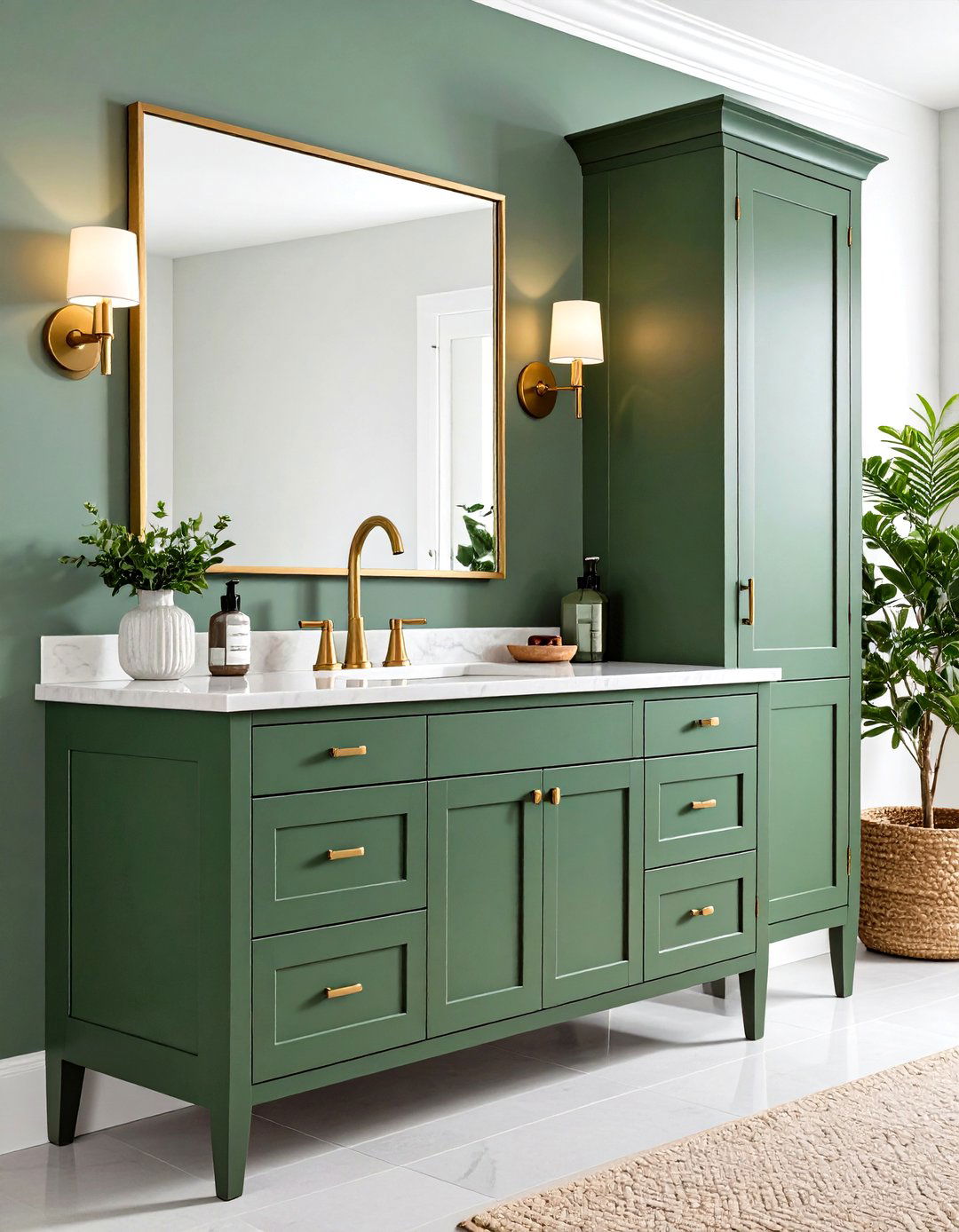 Sage Green Medicine Cabinet Feature - 24 Sage Green Bathroom Ideas