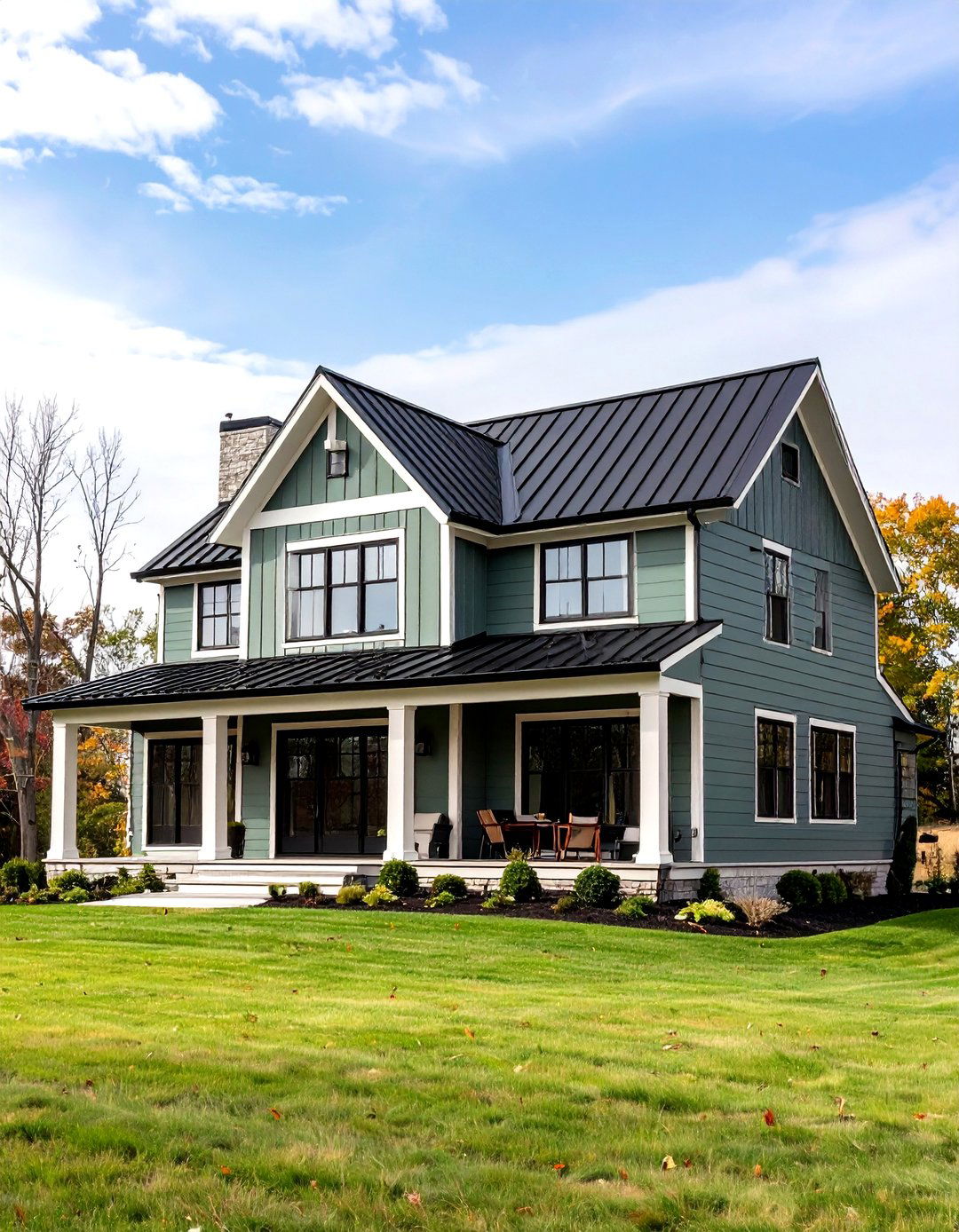 Sage Green Modern Farmhouse Style - 24 Light Green House Exterior Ideas