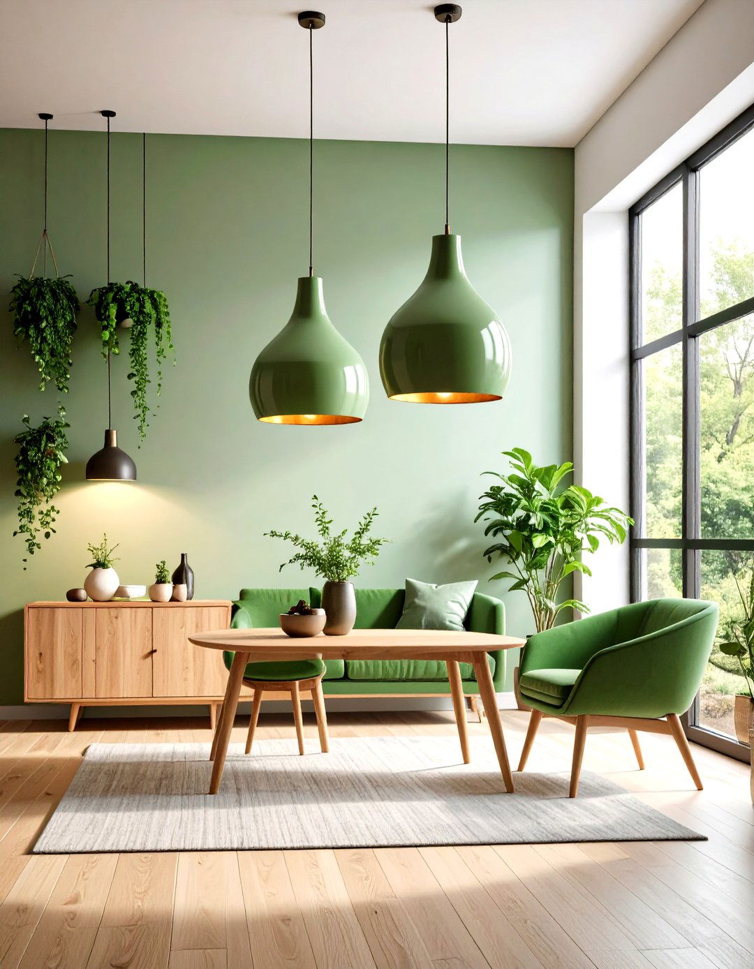 Sage Green Pendant Light Fixtures and Lamps - 24 Sage Green Decor Ideas