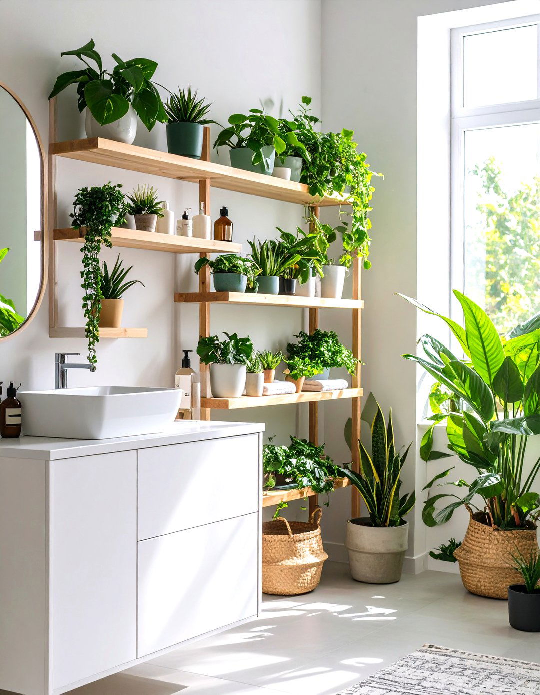 Sage Green Plant Display Areas - 24 Sage Green Bathroom Ideas