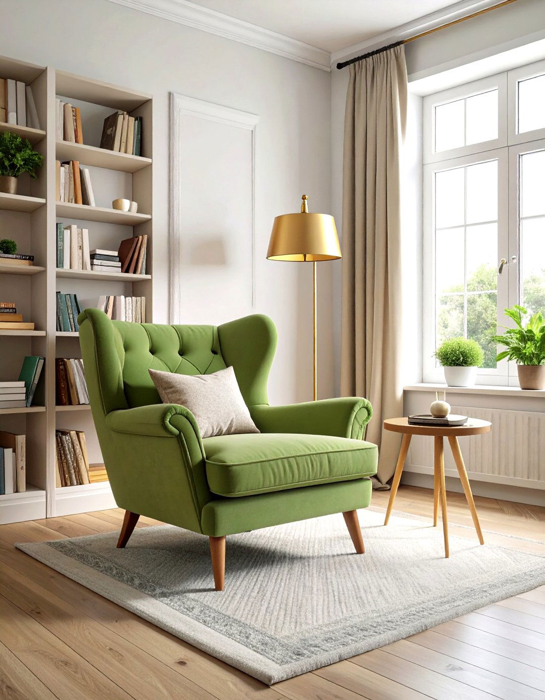Sage Green Reading Nook Bedroom Corner Design - 24 Boho Sage Green Bedroom Ideas