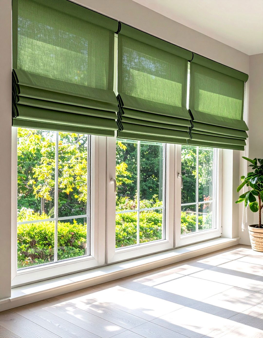 Sage Green Roman Shades and Window Treatments - 24 Sage Green Decor Ideas