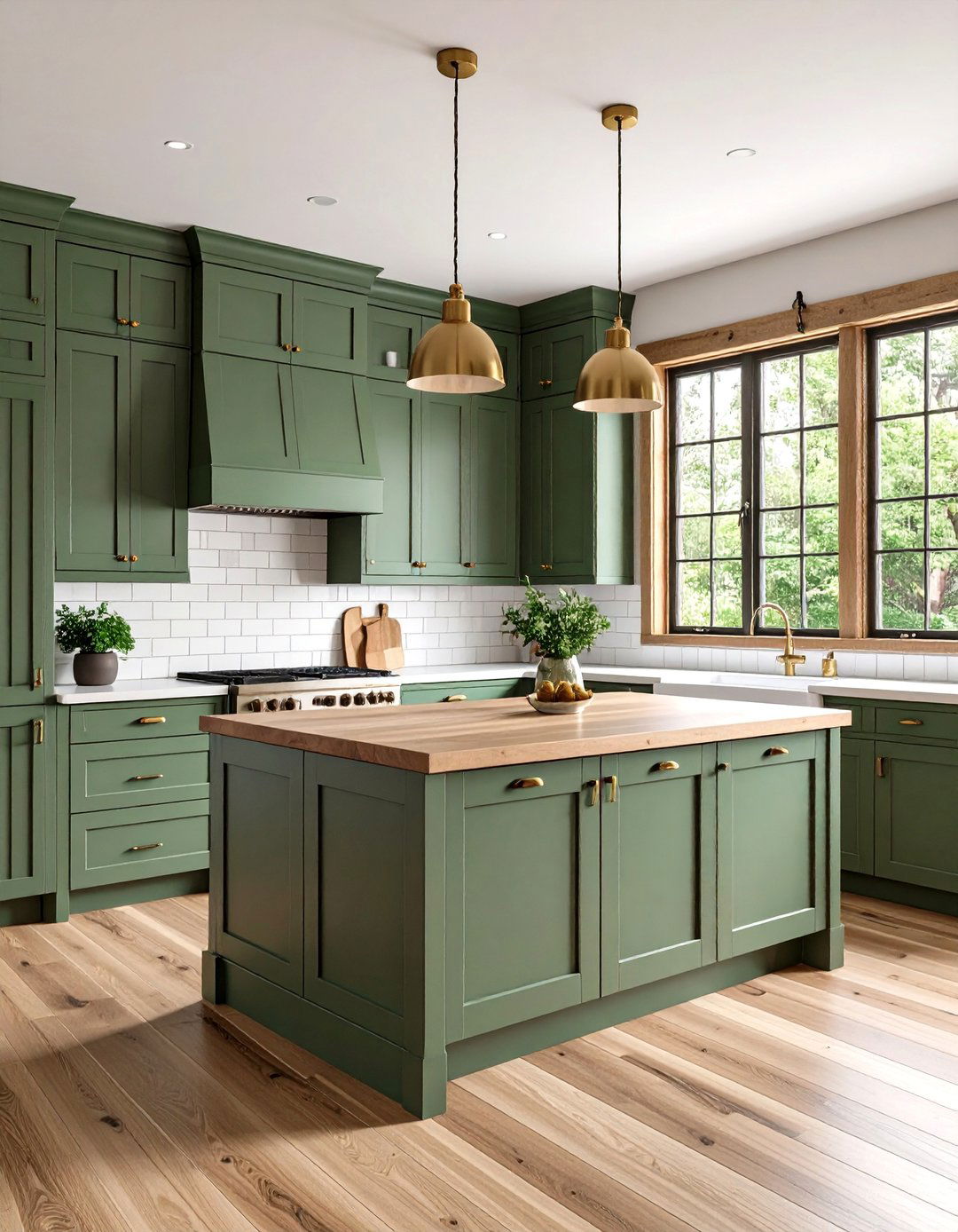 Sage Green Shaker Serenity - 24 Cabin Kitchen Ideas
