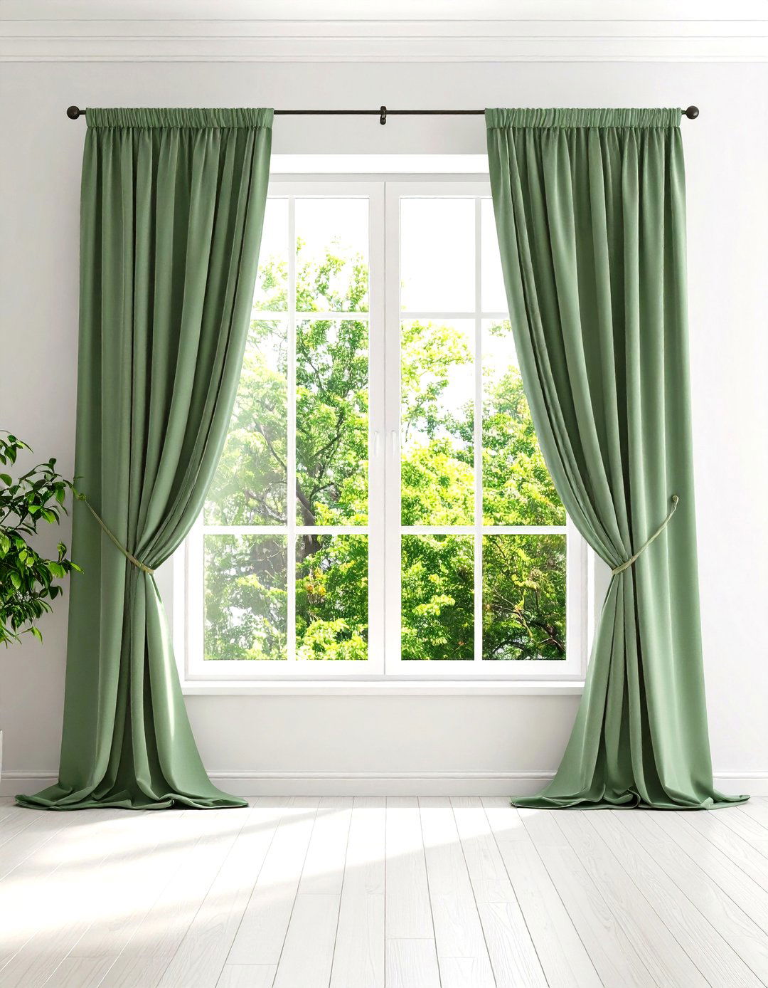 Sage Green Sheer Curtains for Natural Light Enhancement - 24 Sage Green Decor Ideas