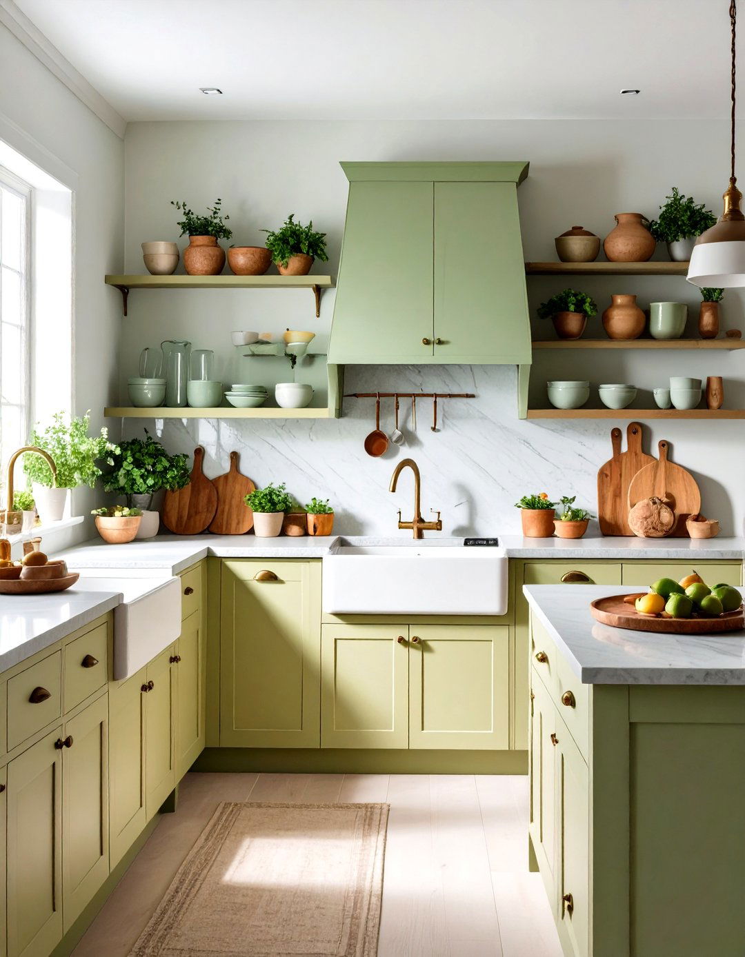 Sage Green Soapstone Country Kitchen - 24 Kitchen With Green Countertops Ideas