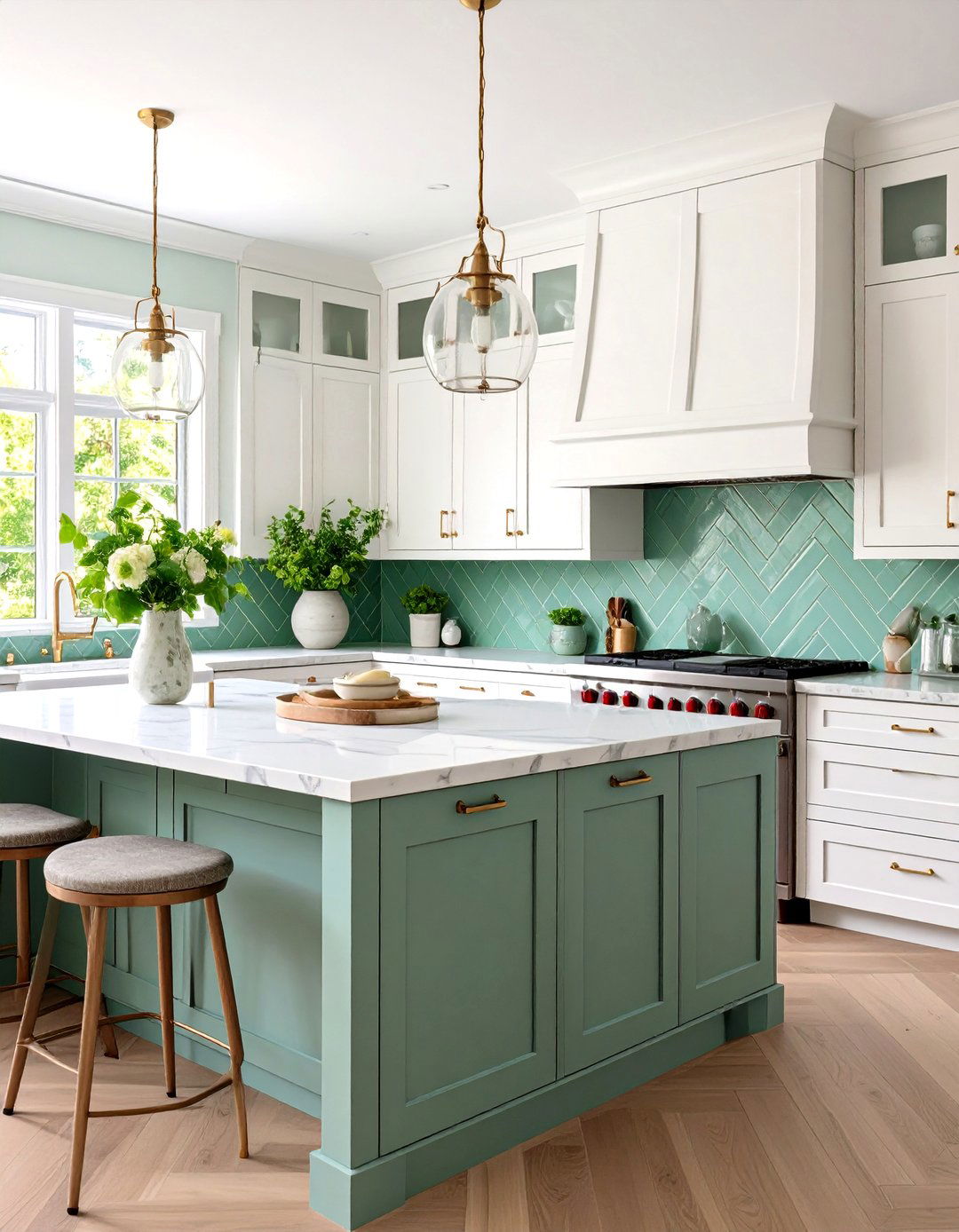 Sage Green Subway Tile Kitchen Backsplash - 24 Sage Green Decor Ideas