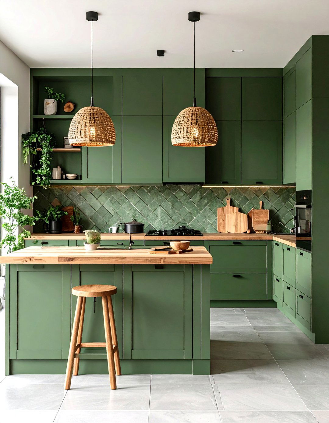 Sage Green Texture and Pattern Mix - 24 Sage Green Kitchen Ideas