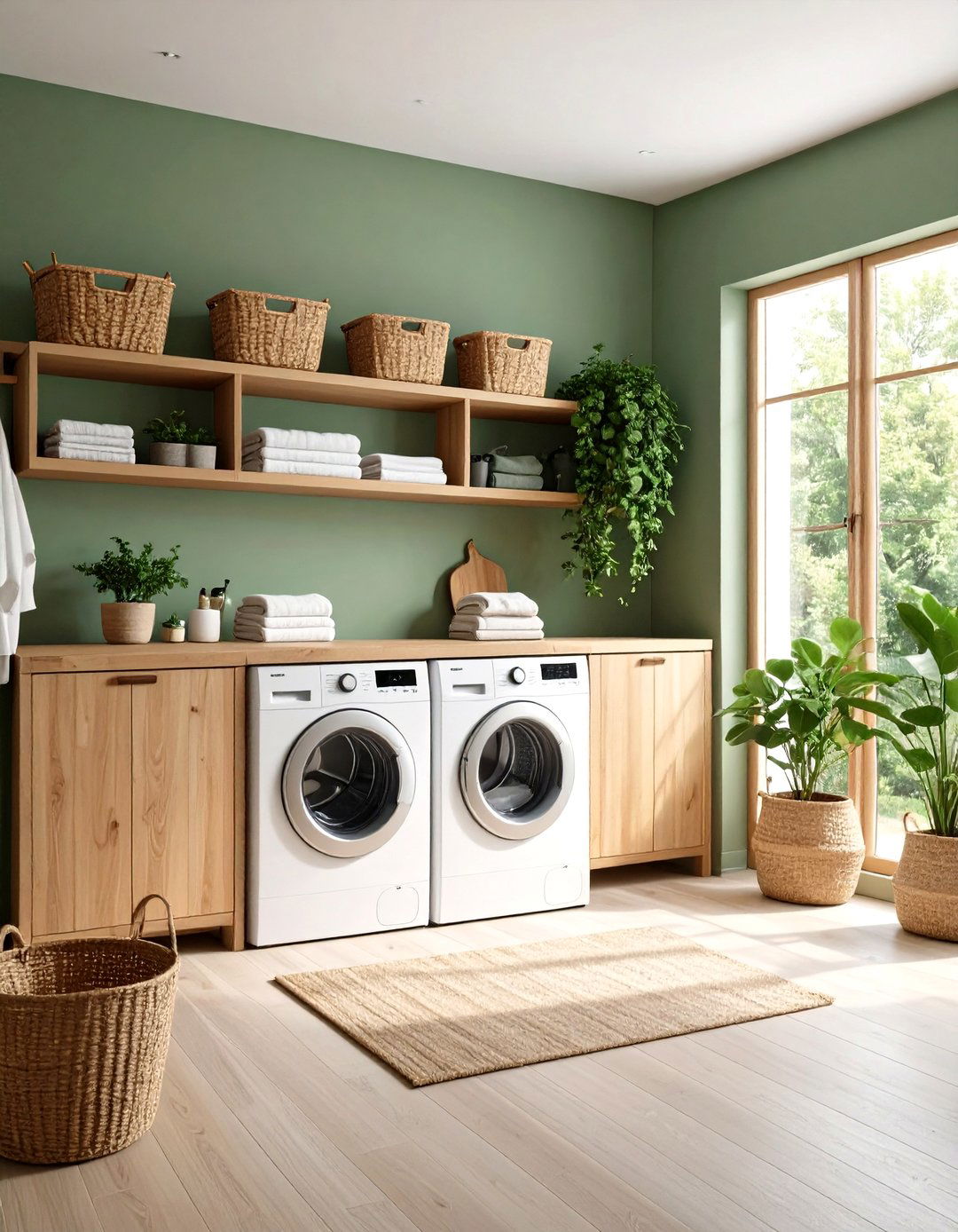 Sage Green Tranquility - 24 Laundry Room Paint Ideas