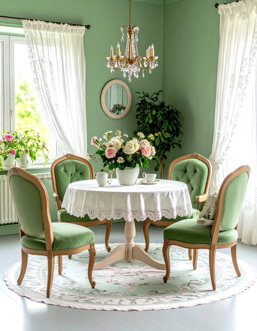 Sage Green Victorian Morning Room - 24 Victorian Dark Green Living Room Ideas