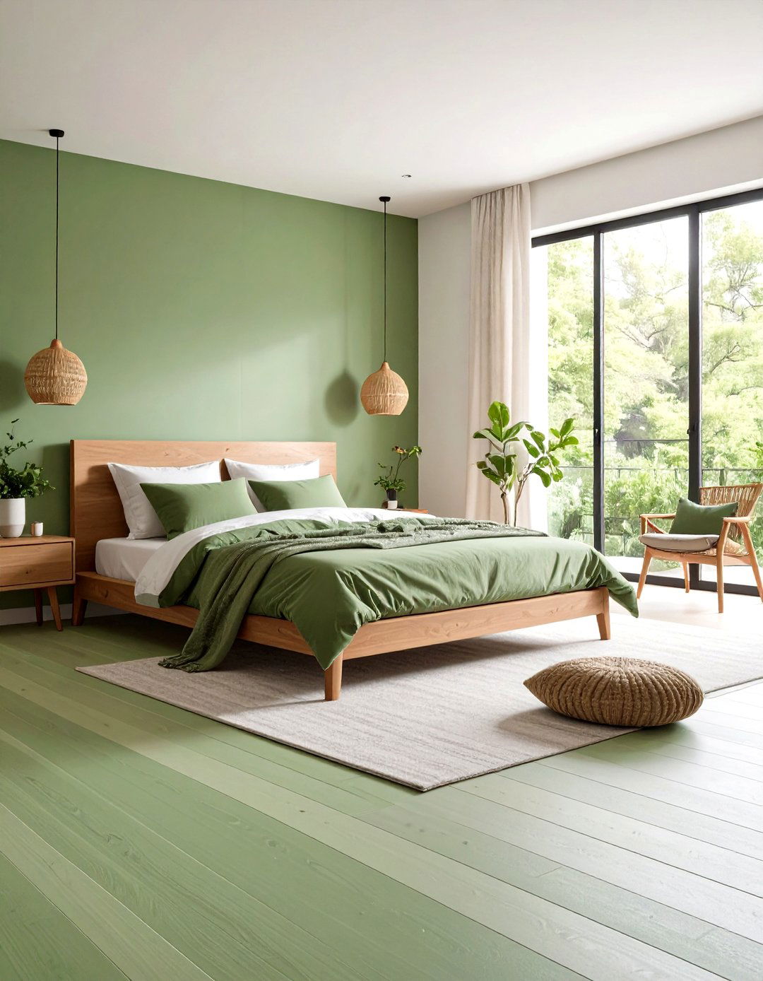 Sage Green Water Based Concrete Stain - 24 Indoor Concrete Floor Paint Ideas