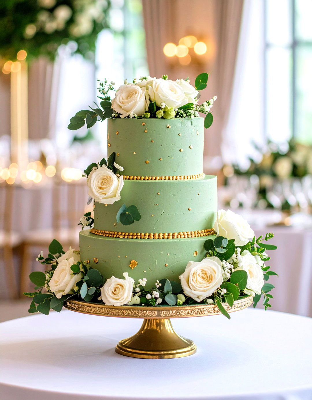 Sage Green Wedding Cakes and Dessert Displays - 24 Sage Green Wedding Ideas