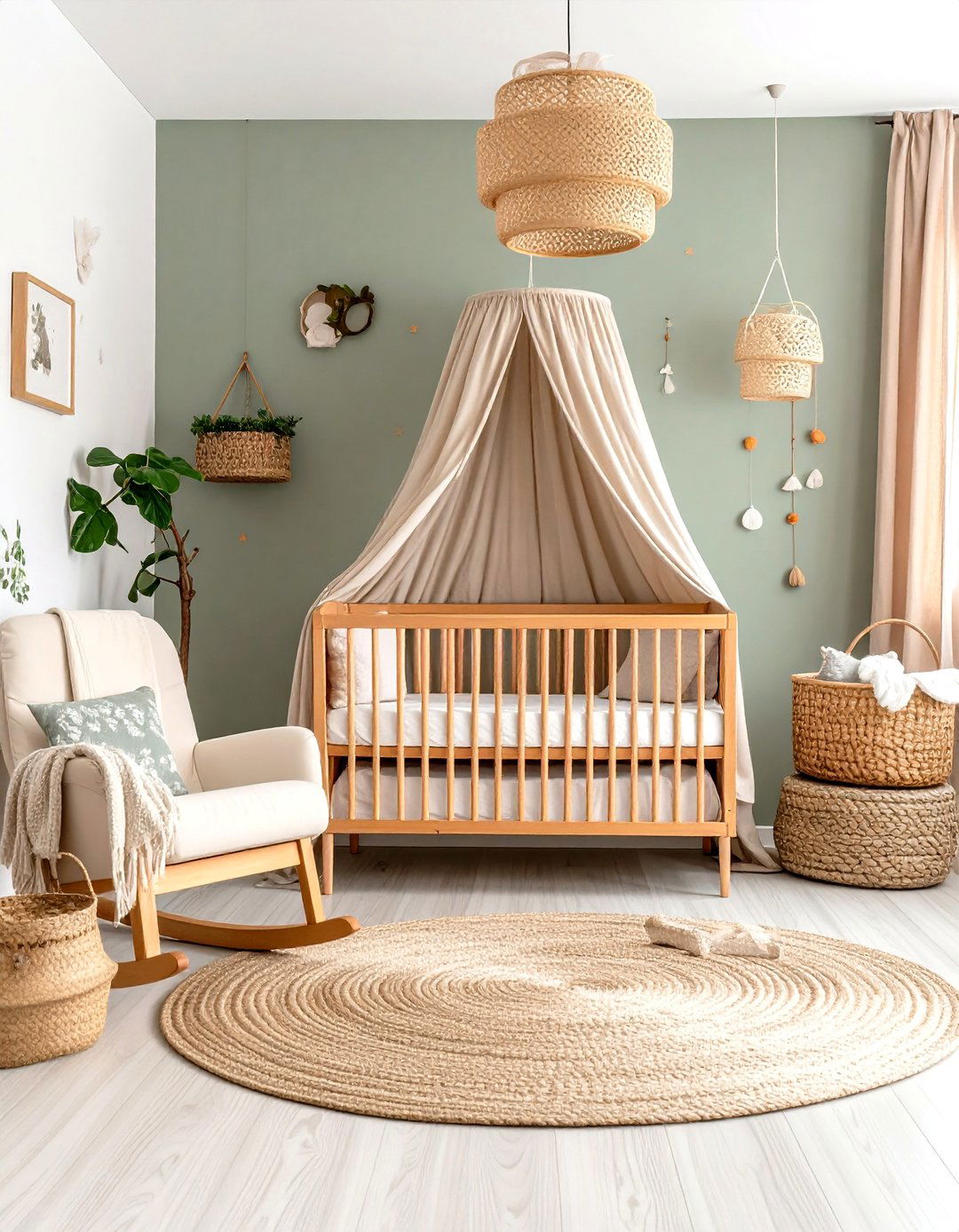 Sage Green Woodland Nursery - 24 Green Nursery Ideas