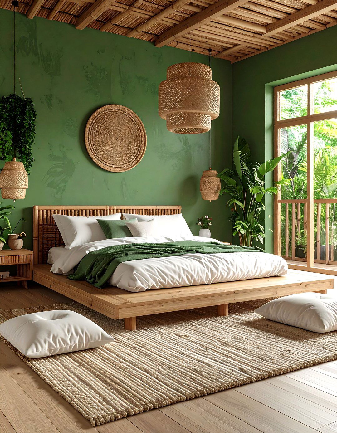 Sage Green Zen Sanctuary - 24 60s Bedroom Ideas
