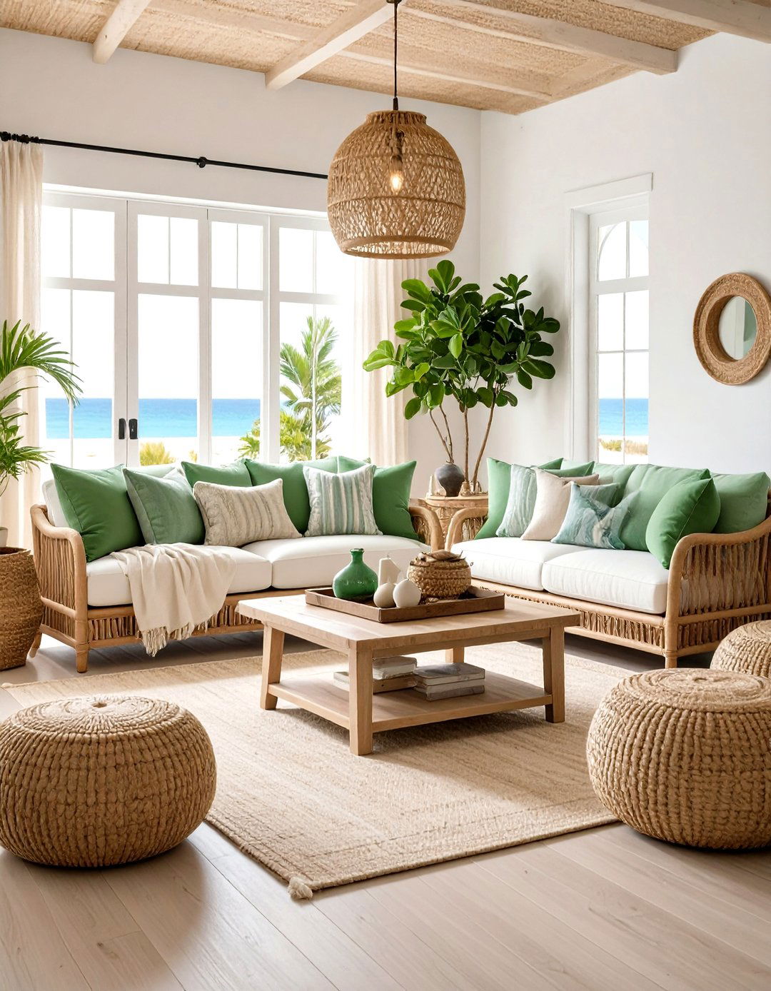 Sage Green and Cream Coastal Living - 24 sage green and cream living room ideas