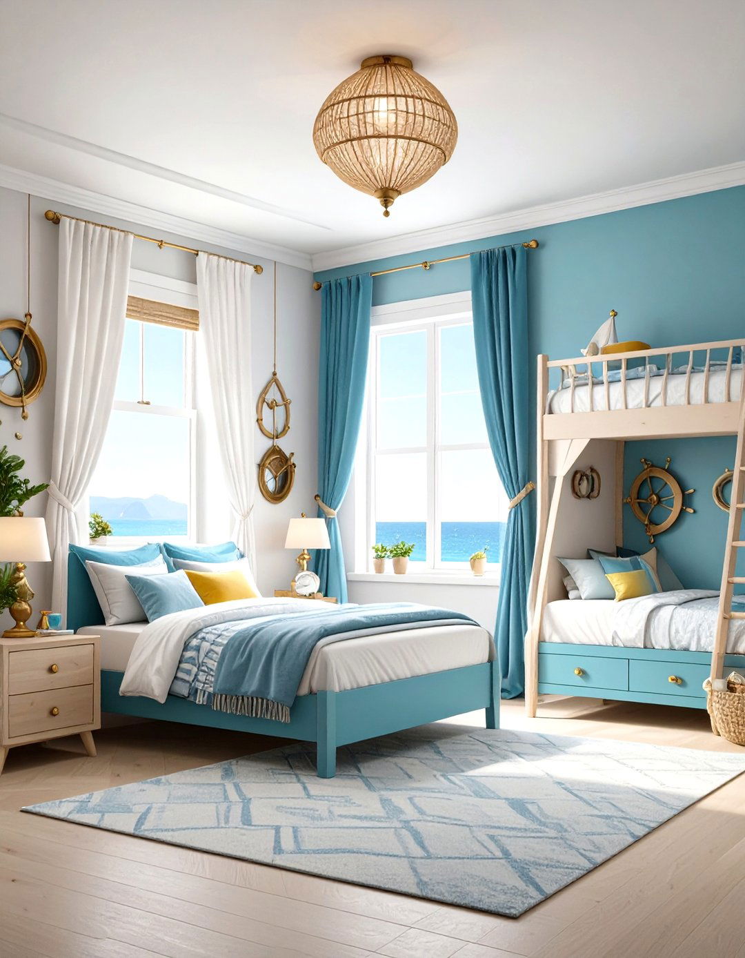 Sailboat Inspired Childrens Bedroom - 24 Nautical Decor Ideas