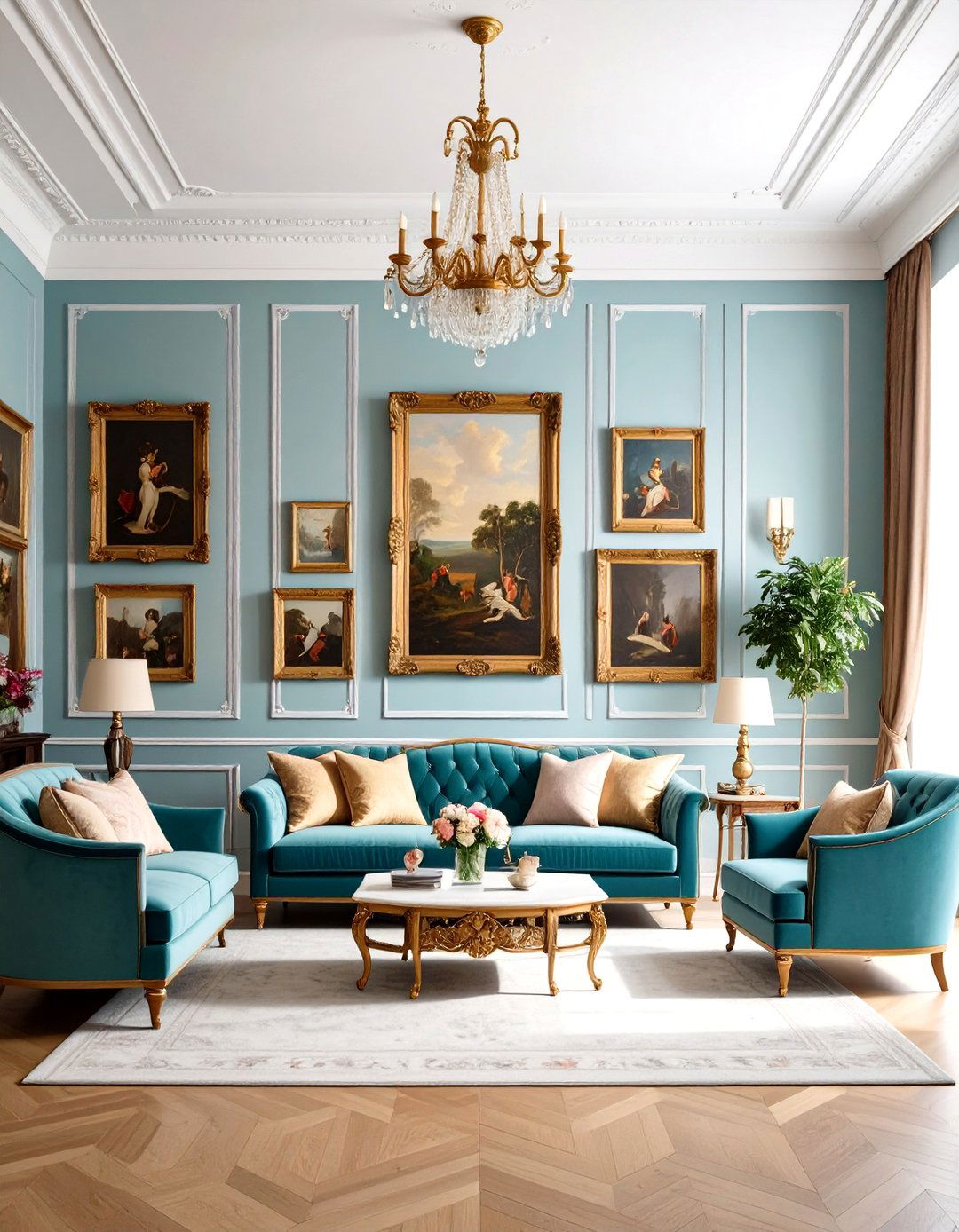 Salon Style Gallery Wall - 24 Gallery Wall Ideas