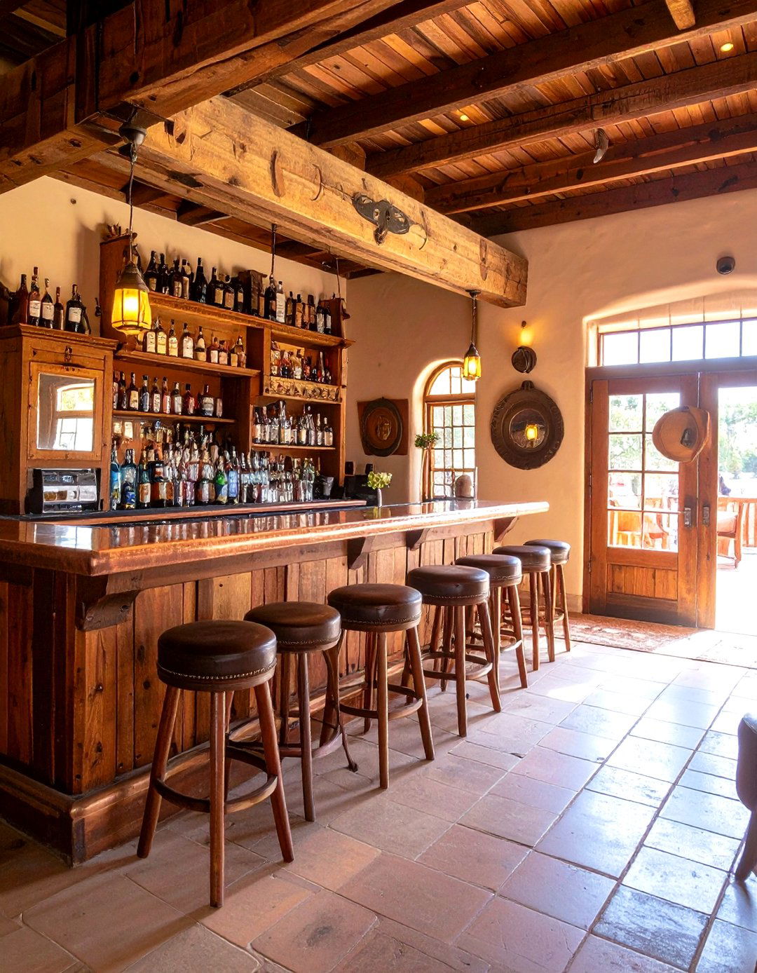 Saloon Door Bar Area Design - 24 Western Decor Ideas