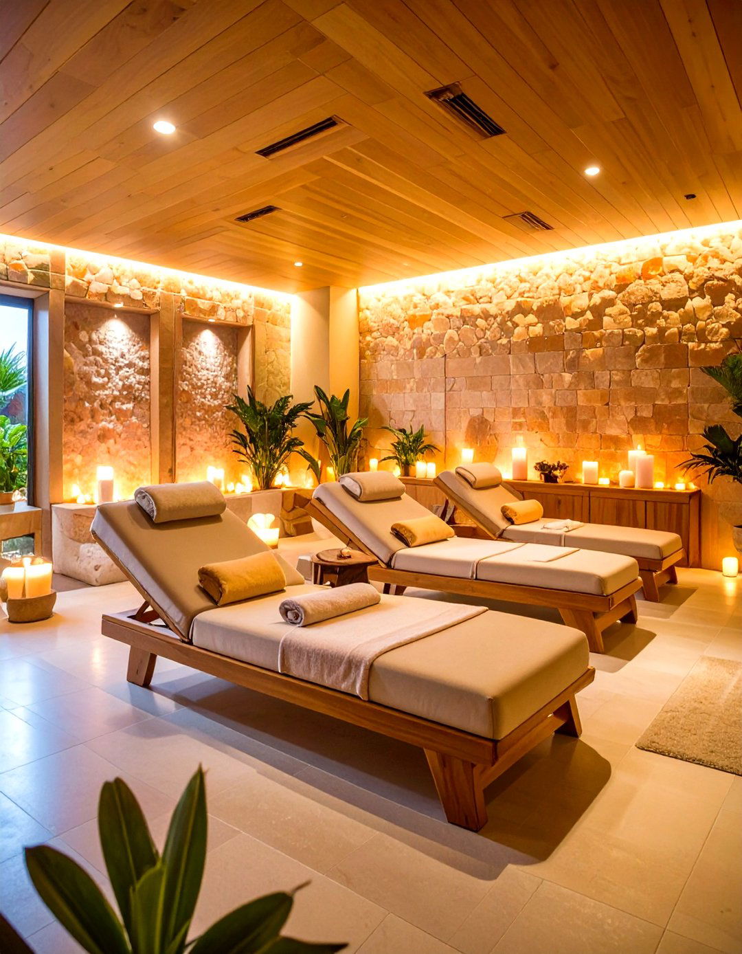 Salt Therapy Relaxation Room Design - 24 Spa Room Ideas