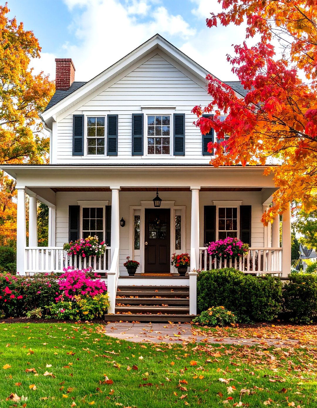 Saltbox Style Asymmetrical Roof - 24 Front Porch Roof Ideas