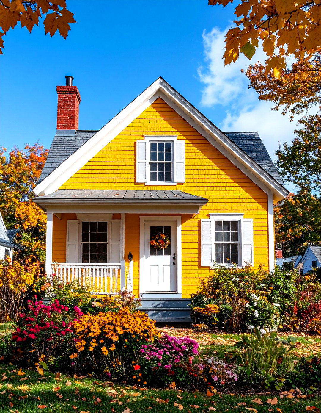 Saltbox Yellow New England Charm - 24 Yellow Exterior Home Ideas